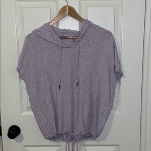 Purple drawstring shirt